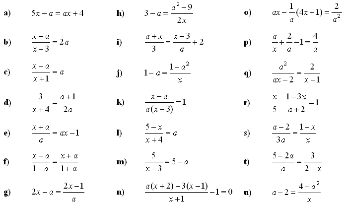 Linear equations and inequalities - Exercise 5